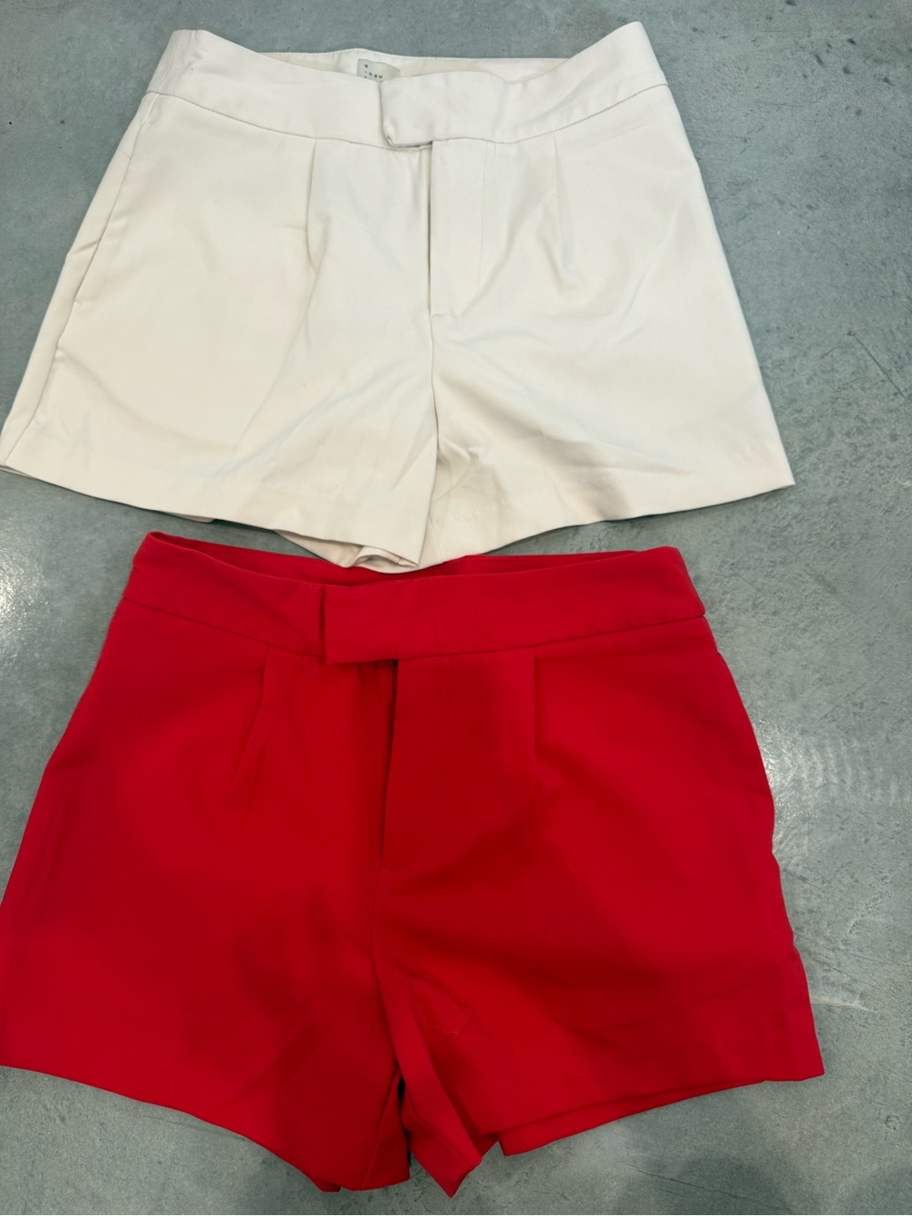 A New Day- Classic High-Rise Women’s Shorts — Cream and Red